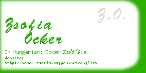 zsofia ocker business card